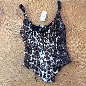 Fashion Nova Leopard Print Body Suit